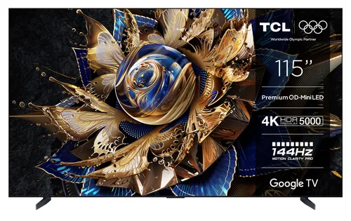 TV QLED TCL 115X955 Max 292 cm 4K UHD Google TV Aluminium brossé