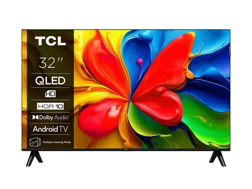 Téléviseur LED plat 32 pouces TCL HD 720p (1366 x 768) Android TV Bluetooth Wi Fi intégré HDR10 HLG