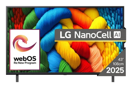 TV LG NanoCell 43NANO80A3B 43 4K Ultra HD Smart TV WiFi HDR