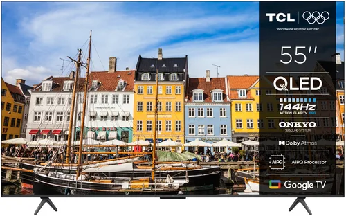TV TCL 55QLED810K 4K QLED 144Hz avec Google TV et système sonore Onkyo 2.1
