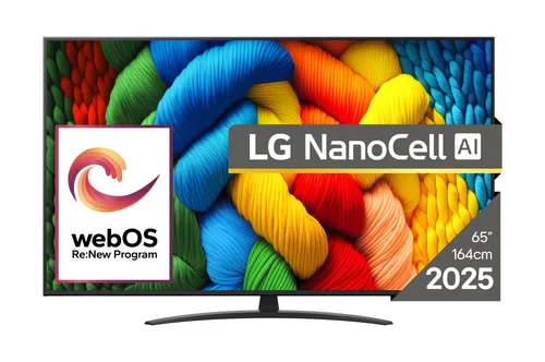 LG NanoCell AI 65NANO81A3A TV 165,1 cm (65 ) 4K Ultra HD Smart TV Wifi Noir Neuf