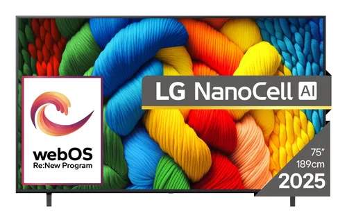 LG NanoCell AI NANO80 75NANO80A3B TV 190,5 cm (75 ) 4K Ultra HD Smart TV Wifi Noir