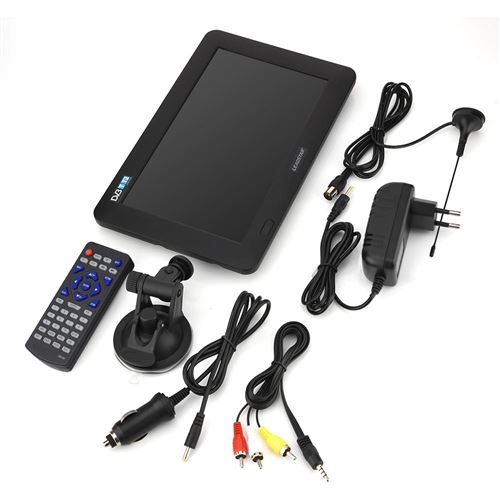 9 pouces DVB T T2 16 9 HD Digital Analogique Portable TV couleur pour la voiture UE Plug