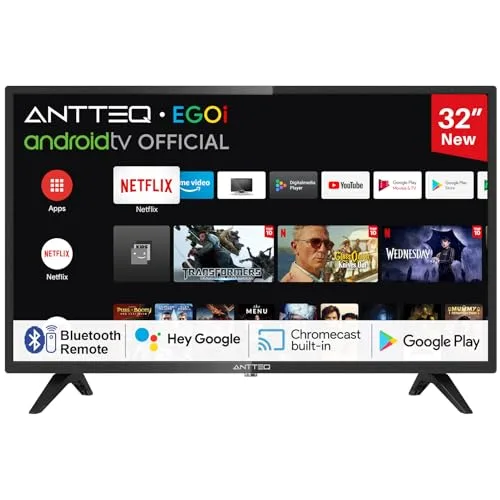 Smart TV ANTTEQ AG32H3 32 pouces LED 720p HD Triple Tuner DVB C S2 T2
