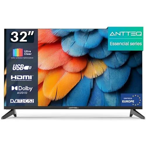Antteq Essential Series TV LED 32 (80 cm) HD 720p Triple Tuner DVB‑T T2 C SS2 2x HDMI LAN