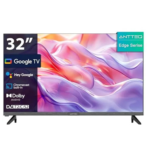 Smart TV 32 ANTTEQ G32 Sans bord Chromecast intégré Triple tuner DVB C S S2 T T2