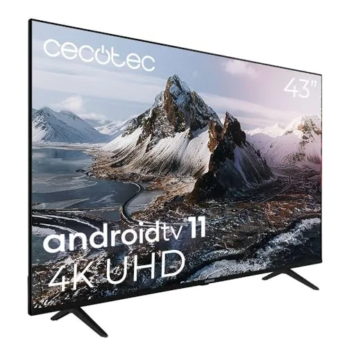 Cecotec TV LED 43 Smart TV A3 Series ALU30043S. Résolution 4K UHD Système dExploitation Android TV 11 Assistant Vocal