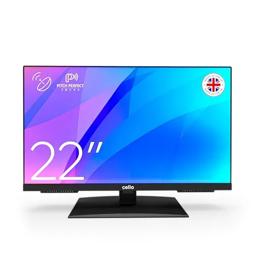 CELLO C2224SH Téléviseur 22 Full HD LED Triple Tuner DVB C S2 T2 2x HDMI Pitch Perfect Sound Noir