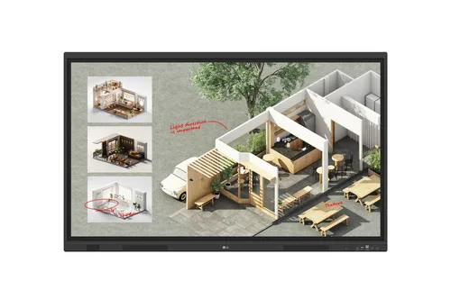 LG CreateBoard Standard tableau blanc interactif 139,7 cm (55 ) 3840 x 2160 pixels Écran tactile Noir Neuf