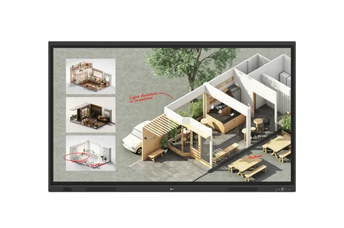 LG CreateBoard Standard tableau blanc interactif 165,1 cm (65 ) 3840 x 2160 pixels Écran tactile Noir Neuf