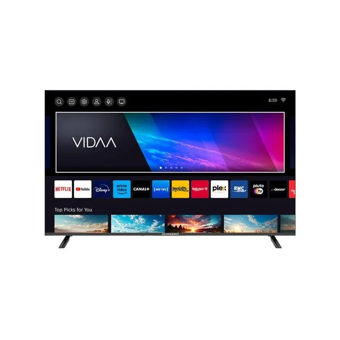 TV QLED 65 4k VIDAA Téléviseur 4K Sans bord 3xHDMI 2xUSB DV SCHNEIDER GMS65A2