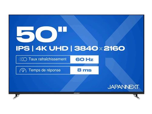 JAPANNEXT JN IPS500UHD60F Classe de diagonale 50 écran LCD rétro éclairé par LED 4K UHD (2160p) 3840 x 2160 HDR Direct LED