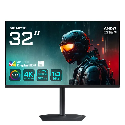 Gigabyte MO32U 31.5' QD OLED 4K 165Hz 0.03ms KVM USB C HP