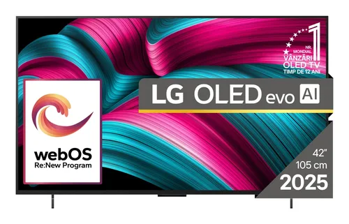 LG OLED evo AI OLED42C51LA TV 106,7 cm (42 ) 4K Ultra HD Smart TV Wifi Noir Neuf