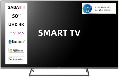 SABA SA50KM10VDA TV 127 cm (50 ) 4K Ultra HD Smart TV Wifi Noir 250 cd m² Neuf