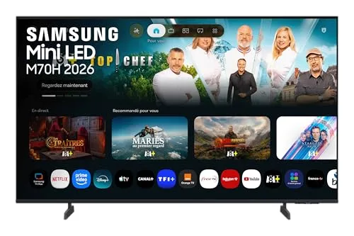 TV 75M70H Mini LED 4K 75 pouces (189 cm) Smart TV 144 Hz 2026 TU75M70HAUXXC Manuel de lutilisateur Bluetooth Wi Fi