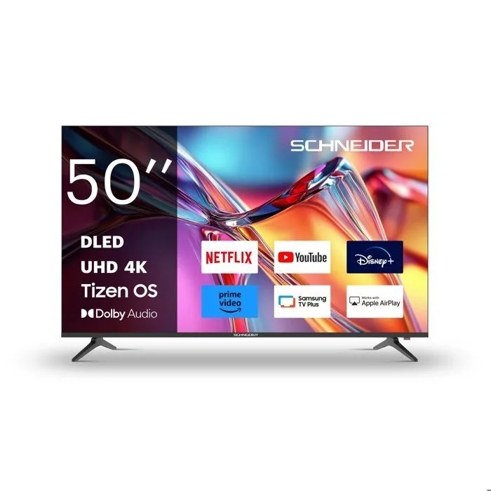 SCHNEIDER 50A2T TV UHD 4K 50(126cm) Smart Tizen 3840 x 2160 pix 4K Netflix Youtube Dolby