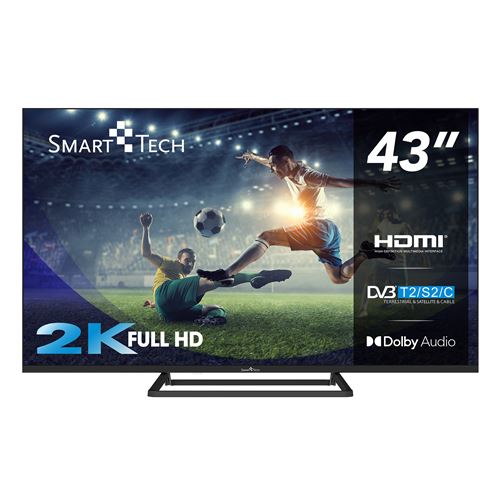 Smart Tech 43FN01V3 Full HD 1920 (H) × 1080 (V) LED TV 43 Pouces (109cm) Triple Tuner Dolby Audio H.265 3xHDMI 2xUSB