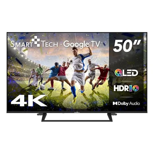 Smart Tech TV QLED 4K UHD 50 (126 cm) 50QG06K Google TV 4xHDMI 2xUSB HDR 10 MEMC