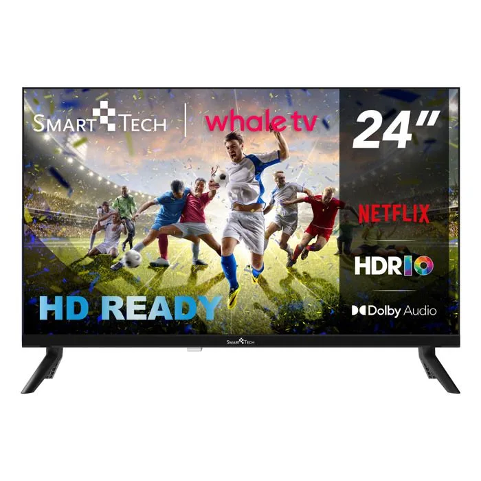 Smart Tech TV LED HD 24 (60 cm) Smart TV Whale OS 24HH01V Molotov, Netflix, Prime Video, Disney 3xHDMI 2xUSB Dolby Digital