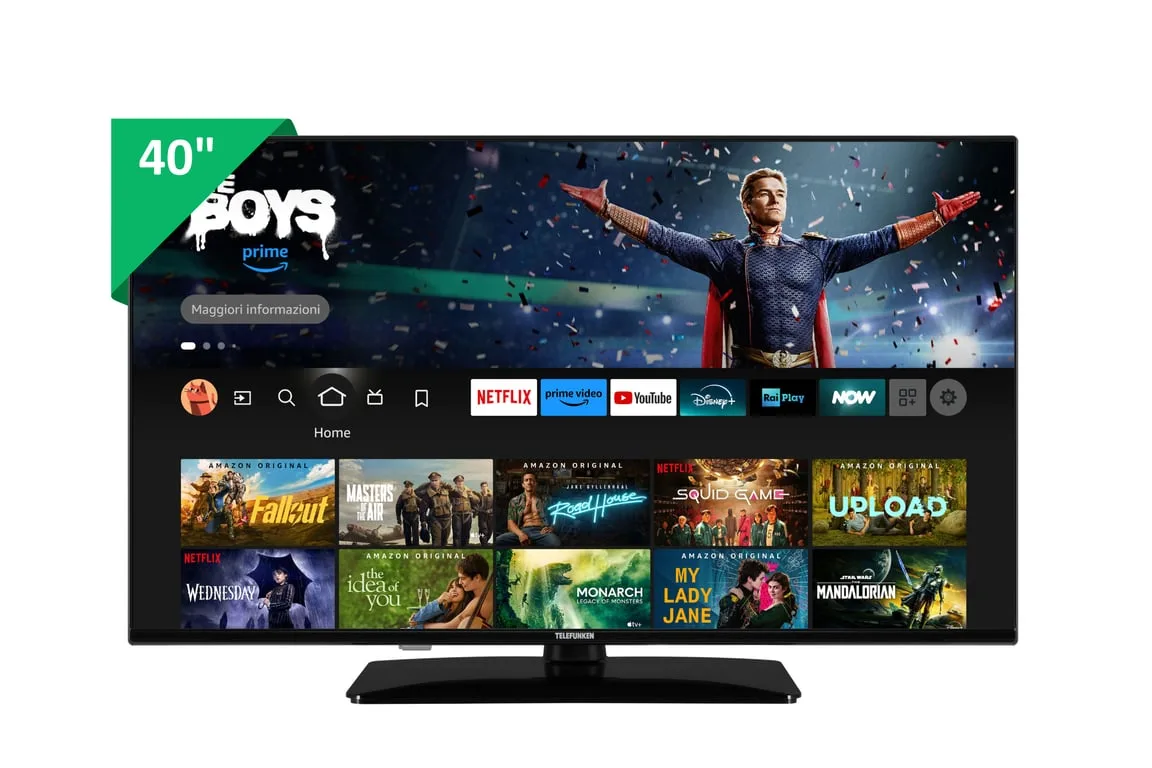 Smart TV TELEFUNKEN TE40759B50V4F 40 pouces HD 1366x768 (720p) Fire TV intégré