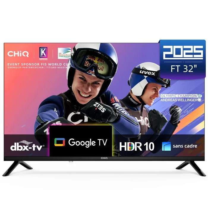 Téléviseur 32 CHiQ LF32FT intelligent Full HD HDR10 Google TV OSDolby Audio DBX TV