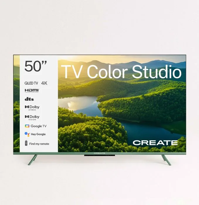Téléviseur QLED 4K Create Antireflet Contrôle vocal Dolby Atmos