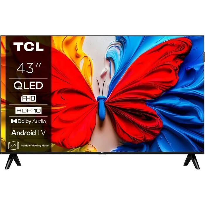 TCL 43S51K TV QLED 43 (109 cm) Full HD 1920x1080 HDR10 Android TV 2xHDMI 1.4 WiFi