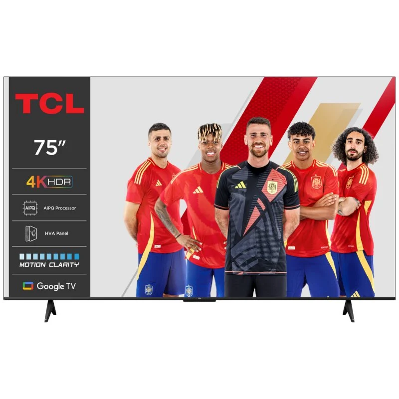 Téléviseur intelligent TCL LED 75P61K 75 pouces 4K UltraHD Google TV HDR10 Dolby Audio