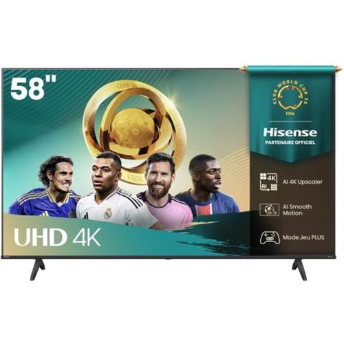 Television TV Hisense 58A6Q TV LED 55 139 cm 4K UHD 3840 2160 144 Hz HDR10 TV conne