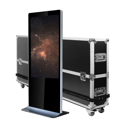 Totem vidéo 43'', FULL HD, 500 cd, 24h 7j, Indoor Flightcase