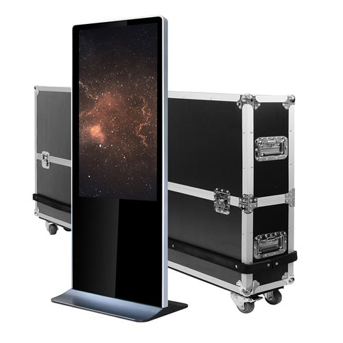 Totem vidéo 55'', FULL HD, 500 cd, 24h 7j, Indoor Flightcase