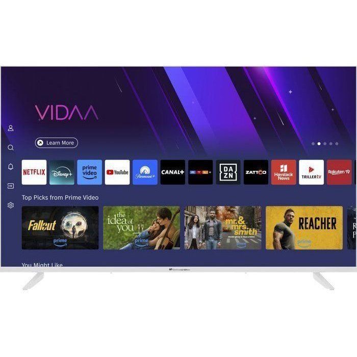 TV LED UHD QLED CONTINENTAL EDISON CELED43SVQLB26B7 43“ (108 cm) 3xHDMI 2xUSB Blanc