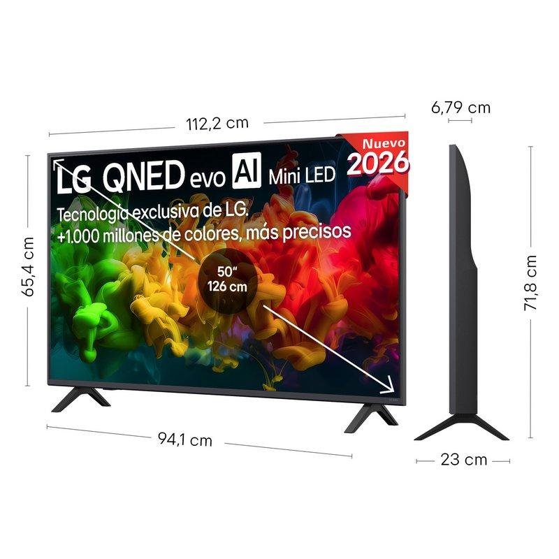 TV LG QNED MiniLED 50QNED80B6B 50 4K UltraHD 60Hz Smart TV WebOS HDR10 Pro AI