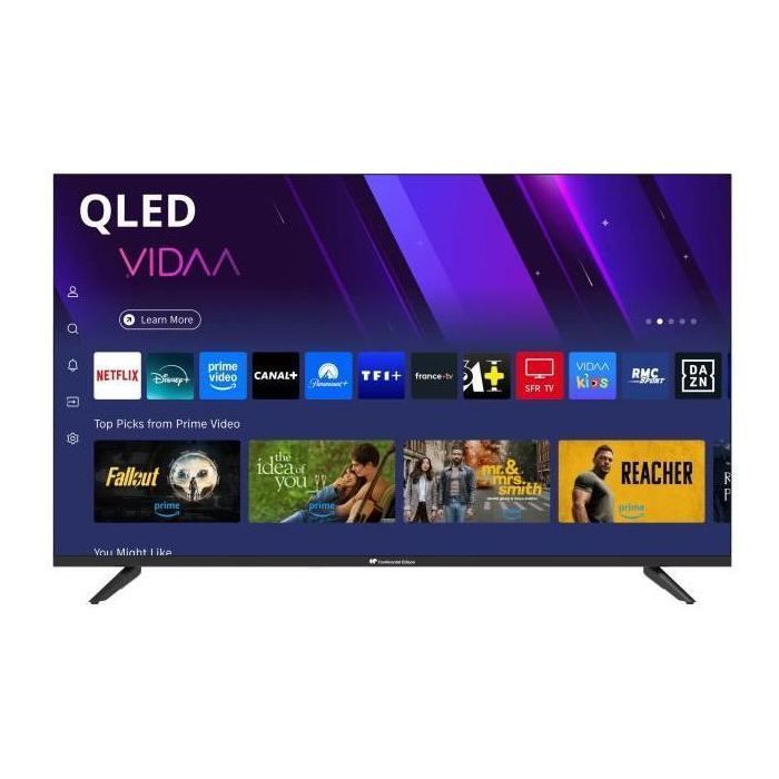 TV QLED CONTINENTAL EDISON CELED43SVQLD25B6 43 (109 cm) UHD 4K 3840x2160 SMART VIDAA 3xHDMI 2xUSB