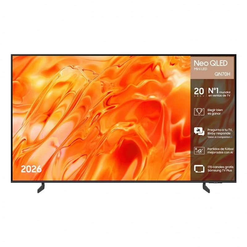 Smart TV 43 Pouces Mini LED Neo QLED 4K QN70H Quantum Mini LED 100 Volume Couleurs IA Motion Xcelerator Gaming Hub 2026 Noir