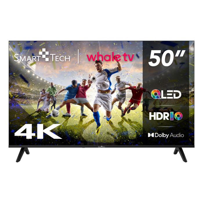 Smart Tech TV QLED 4K UHD 50 (127cm) Smart TV Whale OS 50QH02K Molotov Netflix Prime Video Disney 3xHDMI 2xUSB Son Dolby