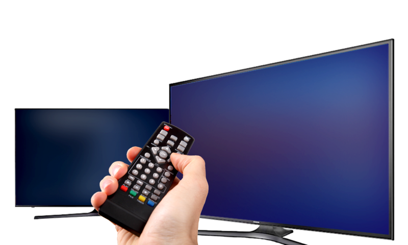 Intérieur moderne avec TV murale 4K