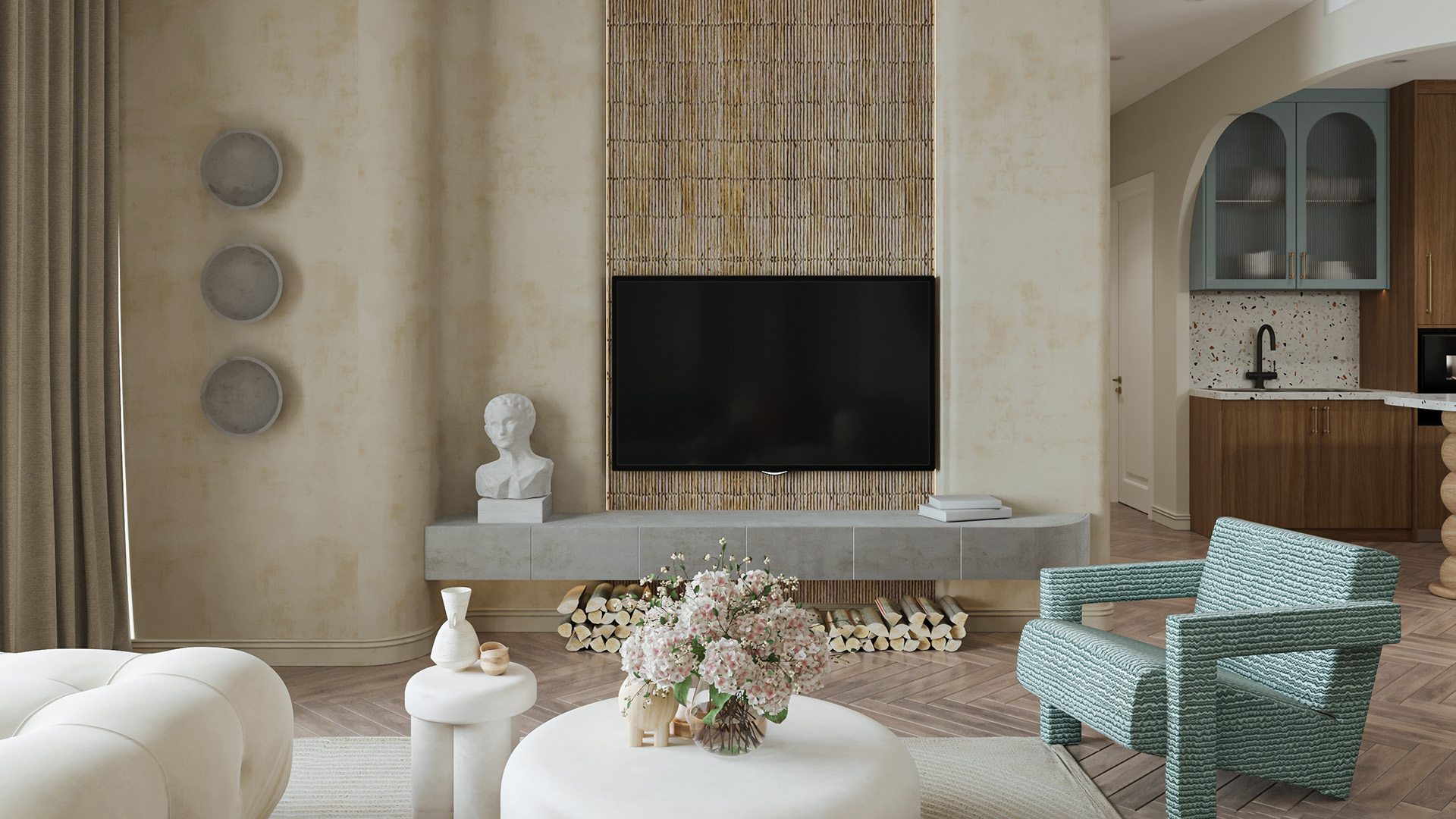 TV 43 pouces QLED Hisense en ambiance chambre