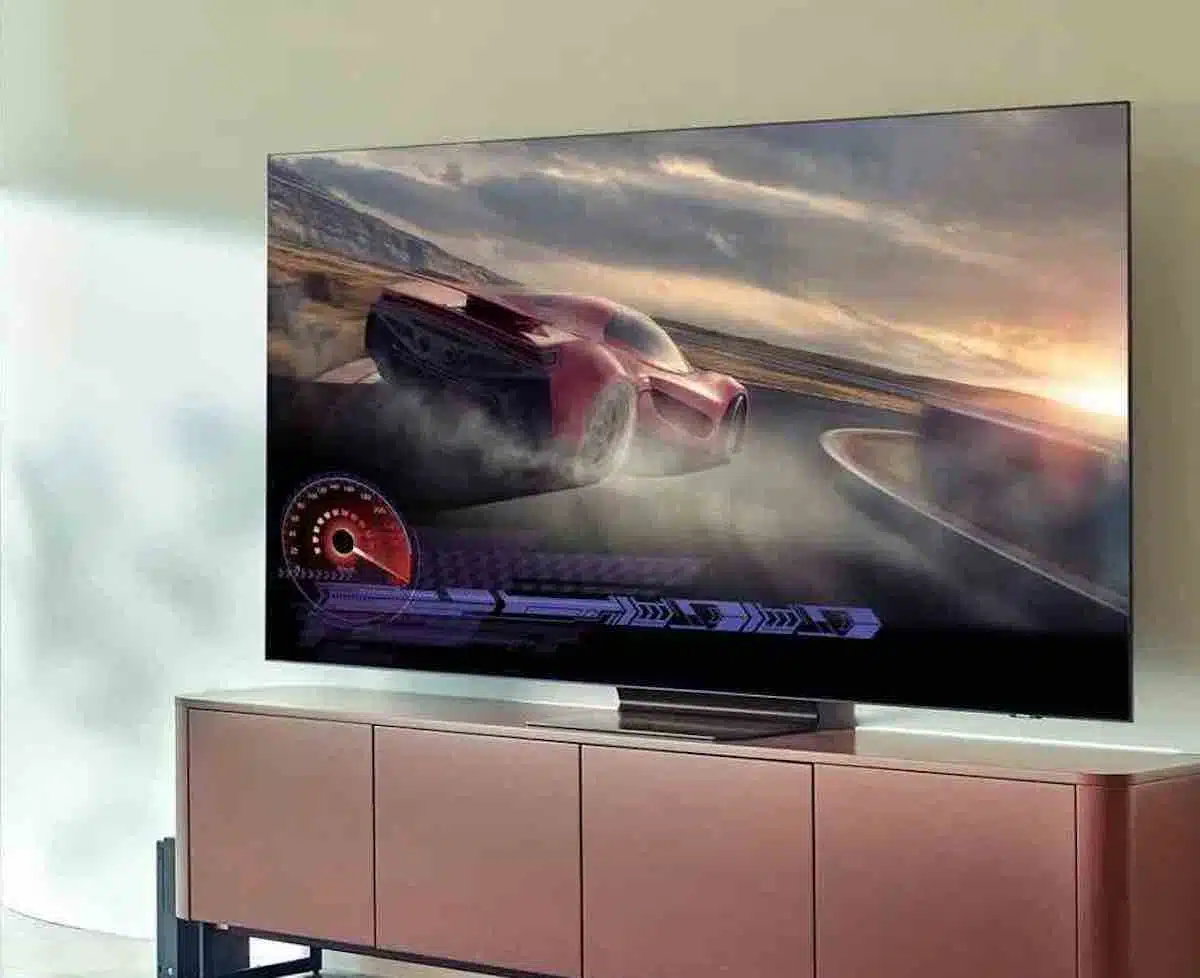 Philips OLED 65 pouces dans un salon avec Ambilight