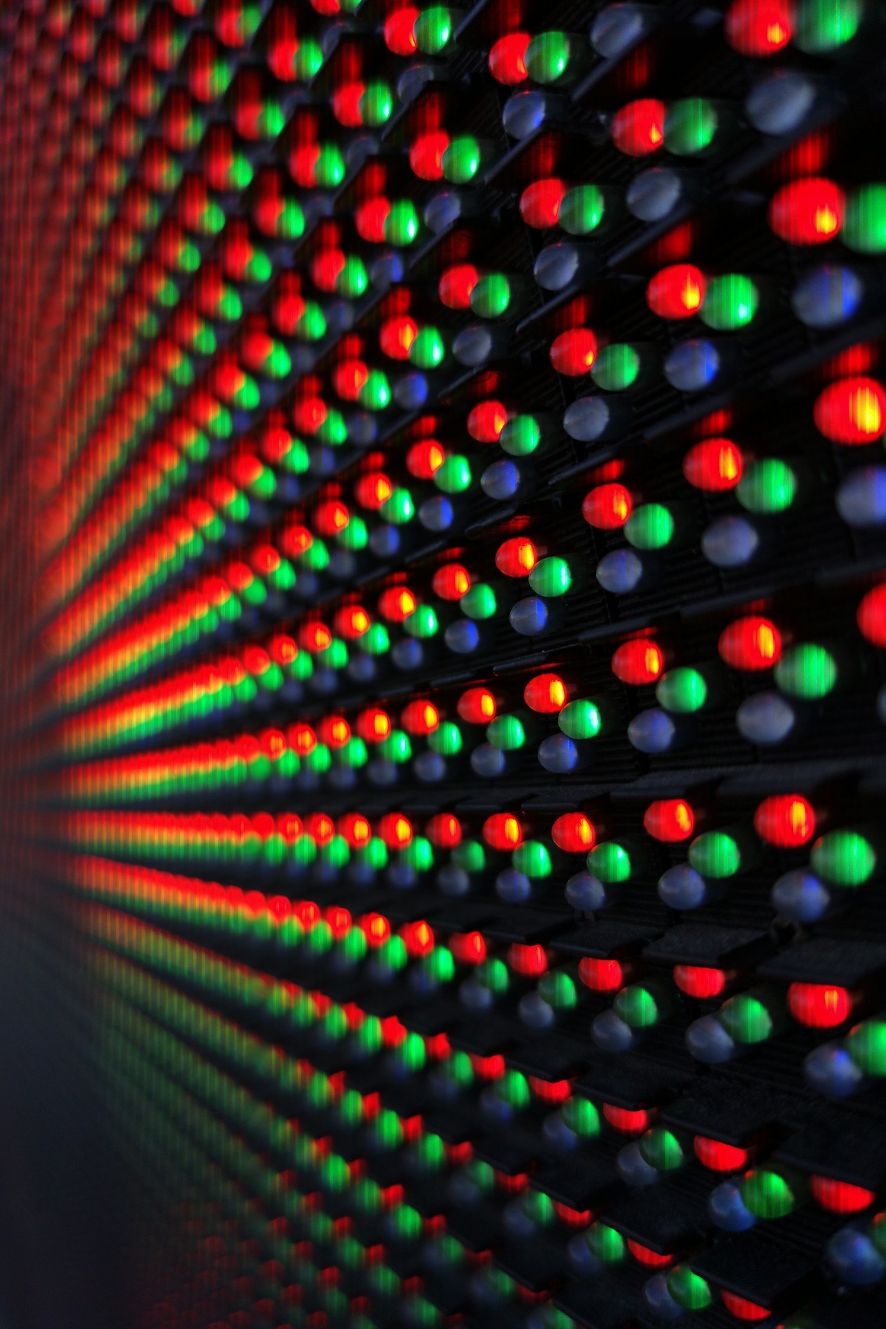 Lumieres LED colorees representant les quantum dots